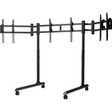 Next Level Racing Round Tube Triple Monitor standaard Zwart