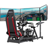 Next Level Racing Round Tube Triple Monitor standaard Zwart