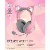 Razer Kraken Kitty V2 over-ear gaming headset Pink, Pc
