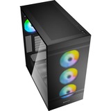 Sharkoon Rebel C50 Black RGB midi tower behuizing Zwart | 2x USB-A | 1x USB-C | RGB | Tempered Glass