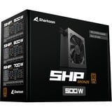 Sharkoon SHP Bronze 500 W voeding  Zwart, 2x PCIe