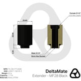 Thermal Grizzly DeltaMate Extender - MF28 verbinding Zwart