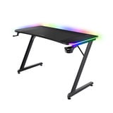 Trust GXT 710 Luminus Pro - Gaming Bureau gaming desk Zwart, RGB Verlichting, 120x60 cm, Draadloze Oplader