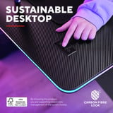 Trust GXT 710 Luminus Pro - Gaming Bureau gaming desk Zwart, RGB Verlichting, 120x60 cm, Draadloze Oplader