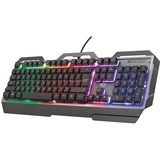Trust GXT 856 Torac Illuminated Gaming Keyboard, Gaming toetsenbord Zwart, US lay-out, Membraam, RGB leds