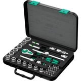 Wera 8100 SB 4 Zyklop Speed ratelset, 3/8" gereedschapsset Zwart/groen, 38-delig, speed ratel met draaibare kop