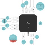 i-tec USB-C HDMI DP Docking Station with Power Delivery 100 W Zwart