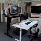 Arozzi Arena Nordico Sit/Stand Desk - Light Birch gaming desk Zwart