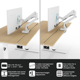 Arozzi Arena Nordico Sit/Stand Desk - Light Birch gaming desk Zwart