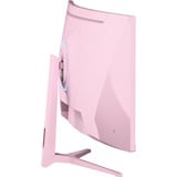 Arozzi Nova Curved 34" UltraWide gaming monitor Roze, 165 Hz, 2x DisplayPort, 2x HDMI, Audio, Adaptive Sync