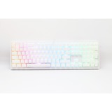 Ducky Zero 6108 Pure White RGB mechanisch gaming toetsenbord Wit, US lay-out (QWERTY), Cherry MX2A Blue, 100%, RGB leds, Double-shot PBT, hot swap, 2.4GHz | Bluetooth | USB-C