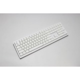Ducky Zero 6108 Pure White RGB mechanisch gaming toetsenbord Wit, US lay-out (QWERTY), Cherry MX2A Blue, 100%, RGB leds, Double-shot PBT, hot swap, 2.4GHz | Bluetooth | USB-C