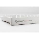 Ducky Zero 6108 Pure White RGB mechanisch gaming toetsenbord Wit, US lay-out (QWERTY), Cherry MX2A Blue, 100%, RGB leds, Double-shot PBT, hot swap, 2.4GHz | Bluetooth | USB-C