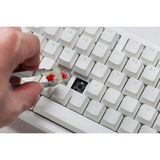 Ducky Zero 6108 Pure White RGB mechanisch gaming toetsenbord Wit, US lay-out (QWERTY), Cherry MX2A Blue, 100%, RGB leds, Double-shot PBT, hot swap, 2.4GHz | Bluetooth | USB-C