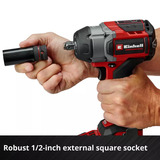 EINHELL Professional Accu Slagmoersleutel TP-CW 18/750-C Li BL-Solo Rood/zwart, Power X-Change, Accu en oplader niet inbegrepen