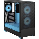 Fractal Design Pop Air RGB Cyan Core TG Clear Tint midi tower behuizing Zwart/lichtblauw | 2x USB-A | RGB | Window