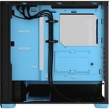 Fractal Design Pop Air RGB Cyan Core TG Clear Tint midi tower behuizing Zwart/lichtblauw | 2x USB-A | RGB | Window