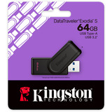 Kingston DataTraveler Exodia S 64 GB usb-stick Zwart, DTXS/64GB