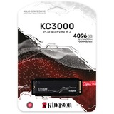 Kingston KC3000 4 TB SSD Zwart, SKC3000S/4096G, PCIe 4.0 NVMe, M.2 2280