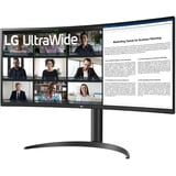 LG UltraWide 34WR50QK-B 34" curved monitor Zwart, 2x HDMI, DisplayPort