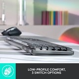 Logitech MX Mechanical toetsenbord Zwart, US-International lay-out (QWERTY), 100%, Bluetooth Low Energy