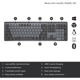 Logitech MX Mechanical toetsenbord Zwart, US-International lay-out (QWERTY), 100%, Bluetooth Low Energy