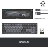 Logitech MX Mechanical toetsenbord Zwart, US-International lay-out (QWERTY), 100%, Bluetooth Low Energy