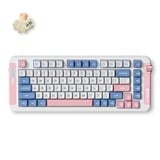 MCHOSE X75 Pink Blue Icy Creamsicle Wireless Gasket Mount Mechanical RGB toetsenbord Wit, US lay-out (QWERTY), Kailh Box Icy Creamsicle, 75%, RGB, Hot swap, Double-Shot PBT, draadloos | Bluetooth | USB-C