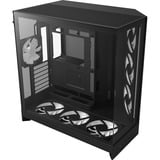 NZXT NZXT H9 Flow RGB+ (2025) All Black midi tower behuizing Zwart (mat) | 2x USB-A | 1x USB-C | RGB | Window