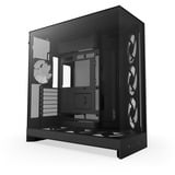 NZXT NZXT H9 Flow RGB+ (2025) All Black midi tower behuizing Zwart (mat) | 2x USB-A | 1x USB-C | RGB | Window