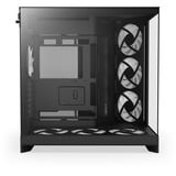 NZXT NZXT H9 Flow RGB+ (2025) All Black midi tower behuizing Zwart (mat) | 2x USB-A | 1x USB-C | RGB | Window