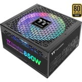 Thermaltake Toughpower GF2 ARGB modulaire 850 watt voeding  Zwart, 6x PCIe, RGB led