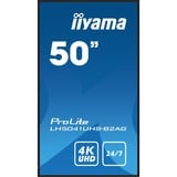 iiyama ProLite LH5041UHS-B2AG 50" 4K Ultra HD Public Display Zwart, VGA, HDMI, LAN, Audio, USB 