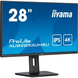 iiyama ProLite XUB2893UHSU-B5 28" 4K Ultra HD Monitor Zwart, HDMI, DisplayPort, Sound