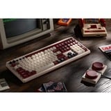 8BitDo Retro Mechanical Keyboard Fami Edition Beige, US lay-out (QWERTY), Kailh Box White, 100%, Bluetooth Low Energy, Wireless 2.4G, USB