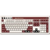 8BitDo Retro Mechanical Keyboard Fami Edition, gaming toetsenbord Beige/rood, US lay-out, Kailh Box White, Bluetooth Low Energy, Wireless 2.4G, USB