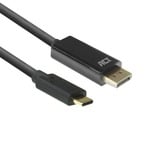 ACT Connectivity USB-C naar DisplayPort kabel Zwart, 2 meter, AC7325, 60Hz 4K (2160p)