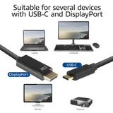ACT Connectivity USB-C naar DisplayPort kabel Zwart, AC7325, 60Hz 4K (2160p), 2 meter