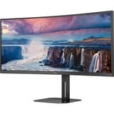 AOC CU34V5C/BK 34" Curved UltraWide monitor Zwart, HDMI, DisplayPort, Sound