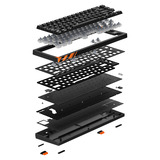 CHERRY XTRFY K5 Pro TMR mechanisch gaming toetsenbord Zwart, US lay-out (QWERTY), Cherry MK Crystal, 65%, 8K, Hot-swap, ARGB, Thick ABS