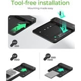 ICY BOX Docking & CloneStation for M.2  NVMe SSD and 2.5"/3.5" SATA SSD/HDD dockingstation Zwart, USB 3.2 Gen 2 Type-C