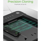 ICY BOX Dockingstation voor M.2 NVMe SSD + 2.5"/3.5" SATA SSD/HDD met clone functie Zwart, USB 3.2 Gen 2 Type-C