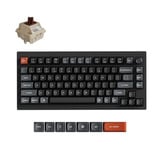 Keychron V1 Ultra 8K Wireless Custom Mechanical Keyboard Zwart, US lay-out (QWERTY), Keychron Silk POM Brown, 75%, RGB, Hot swap, 2.4 GHz | Bluetooth 5.3 | USB-C