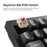 Keychron V1 Ultra 8K Wireless Custom Mechanical Keyboard, toetsenbord Zwart, US lay-out, Keychron Silk POM Brown, Keychron Silk POM Brown, 75%, RGB, Hot swap, 2.4 GHz / Bluetooth 5.3 / USB-C