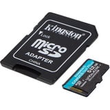 Kingston Canvas Go! Plus microSDXC 512 GB geheugenkaart Zwart, Incl. adapter, Class 10, UHS-I U3, V30, A2