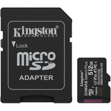 Kingston Canvas Select Plus 512 GB MicroSDXC geheugenkaart Zwart, UHS-I U3, Class 10, V30, Incl. SD Adapter