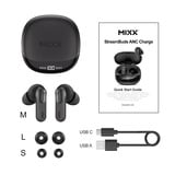 MIXX StreamBuds ANC Charge Noise Cancelling Earbuds  headset Zwart
