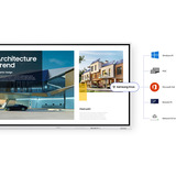Samsung LH65WMFWBGCXEN Flip Pro Interactive Display WMF-X 4K Wit/grijs, HDMI, LAN, WiFi, BT, USB, Tizen 9.0, Touch