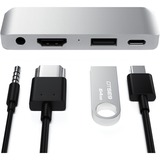 Satechi Type-C Mobile Pro Hub dockingstation Zilver, USB-C, HDMI, USB