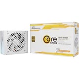 Seasonic Core GX-850-V2-WHITE, 850 Watt voeding  Wit, 1x 12-Pin High Power GPU, 3x PCIe, kabelmanagement